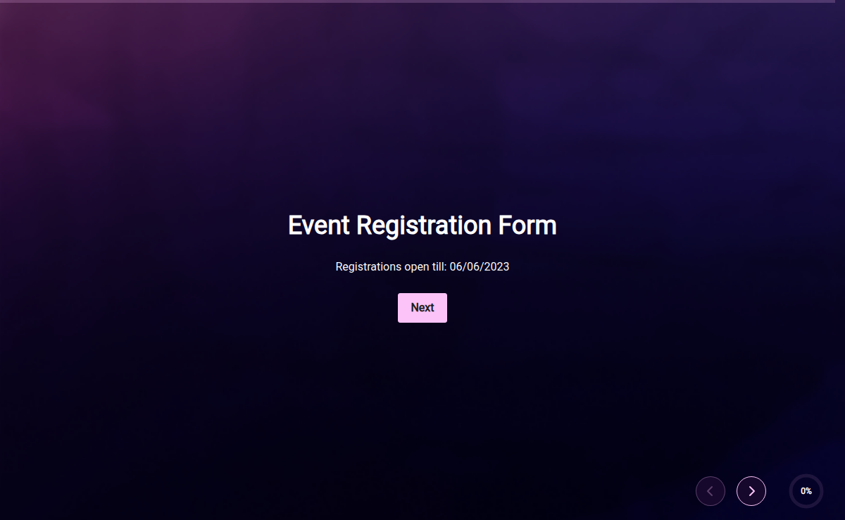 Event Registration Form