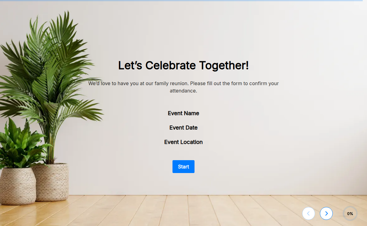 Family Reunion RSVP Form