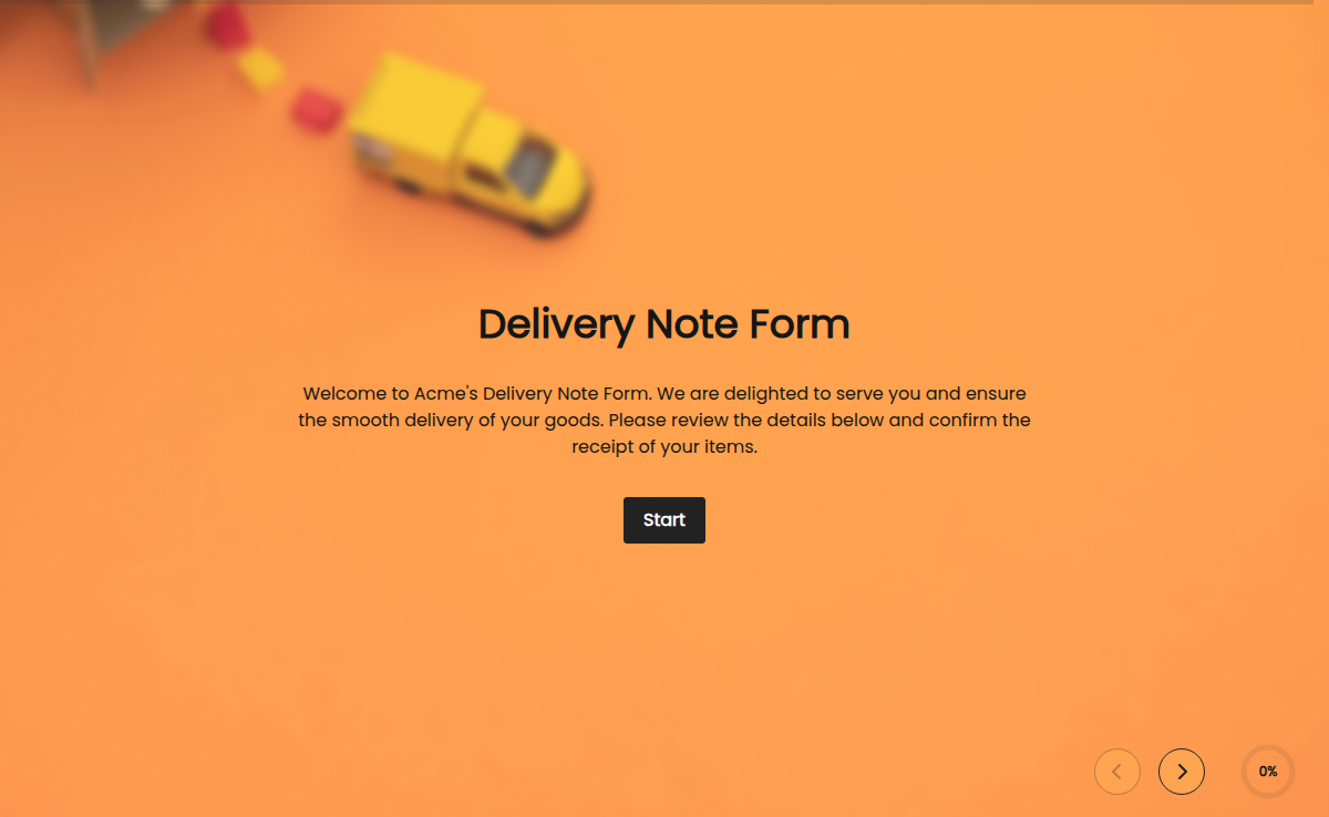 Delivery Note Form