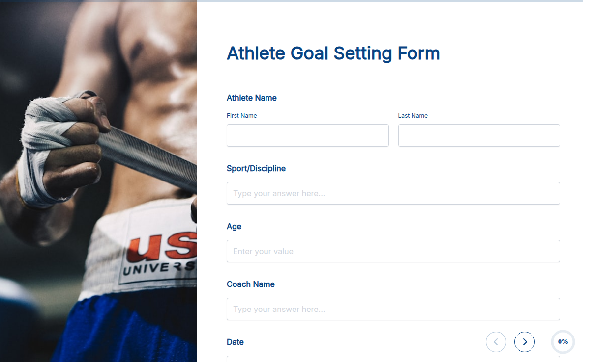 Athlete Goal Setting Form