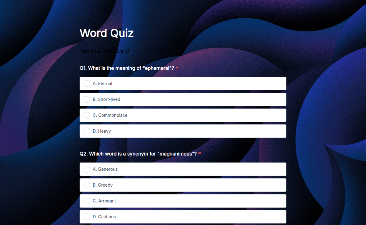 Word Quiz