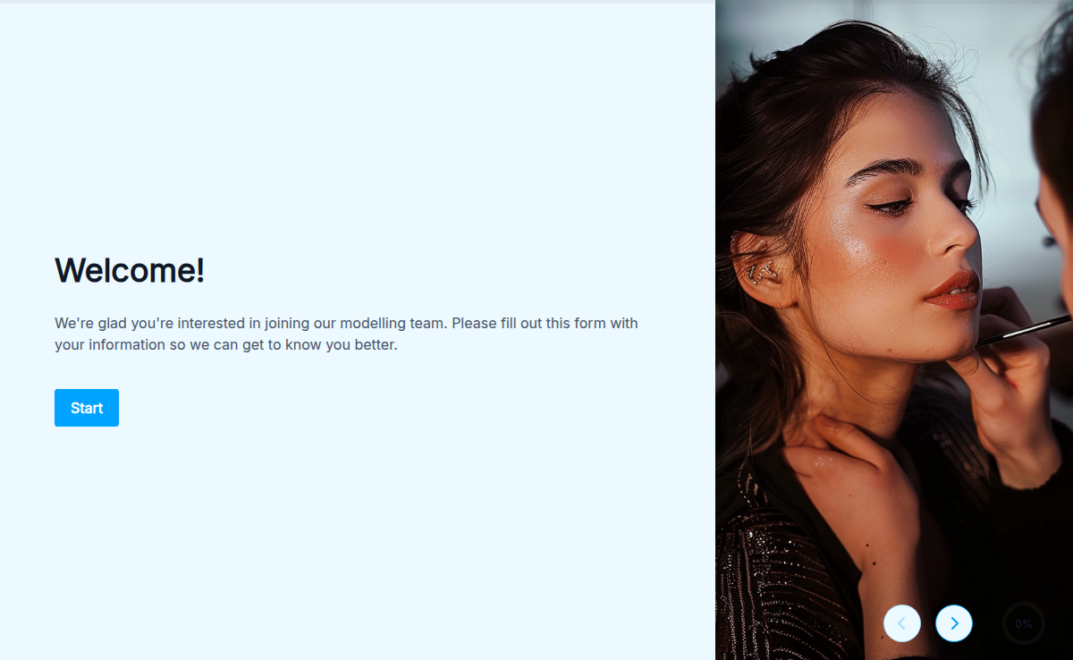 Model Registration Form Template