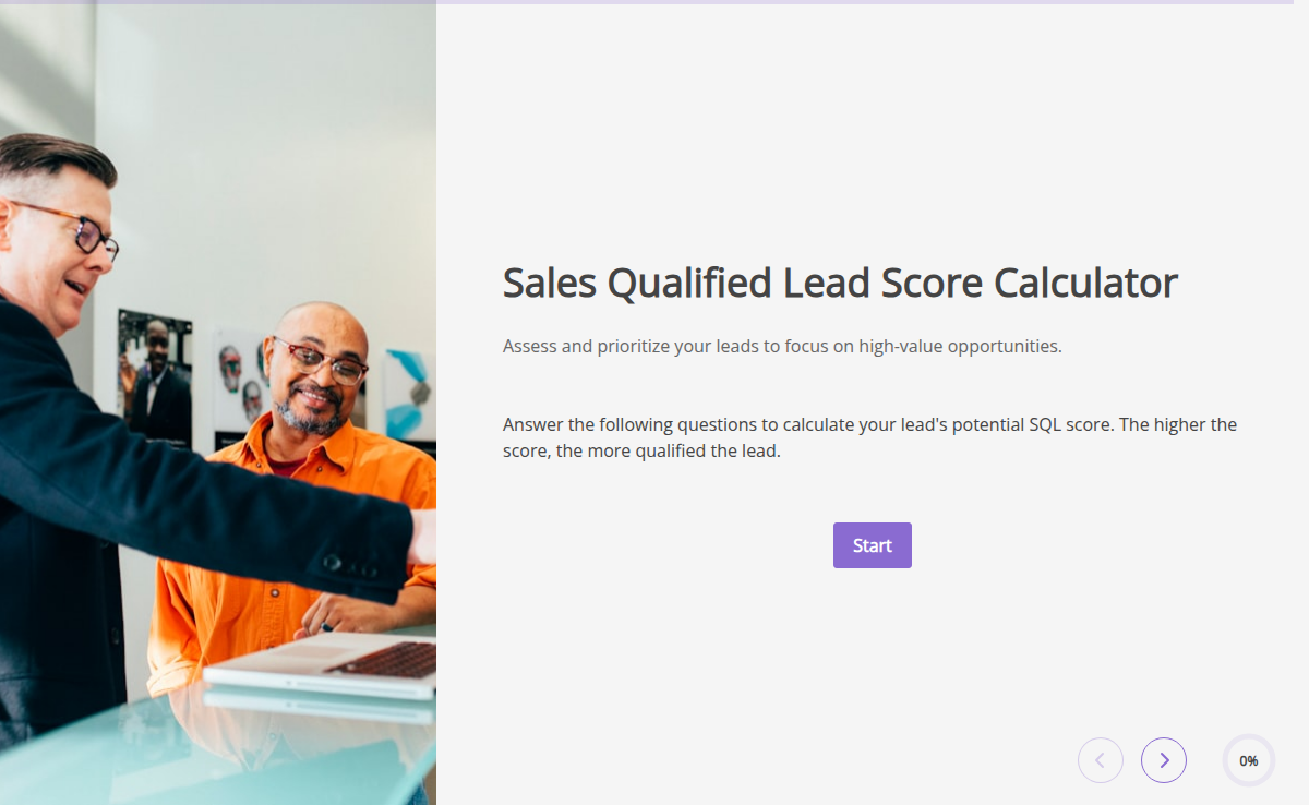 Sales Qualified Lead Score Calculator