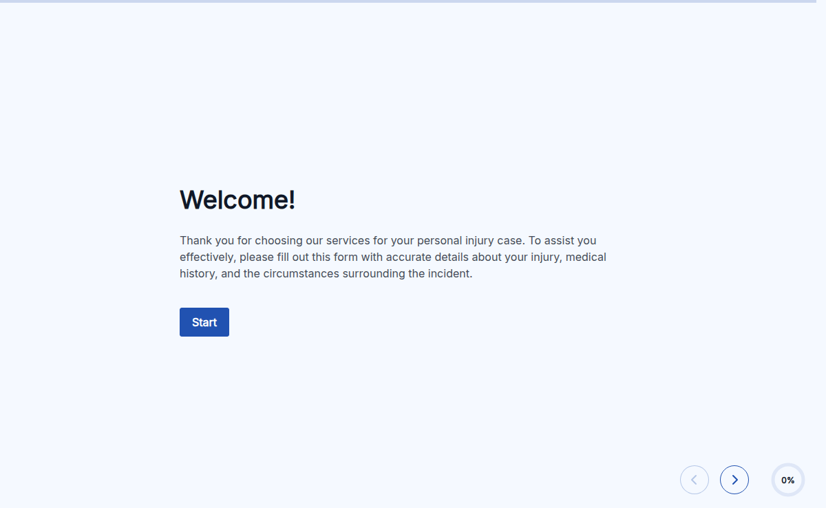 Personal Injury Intake Form