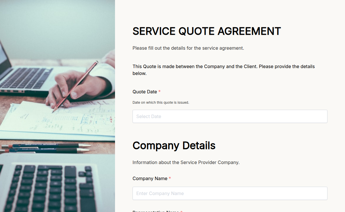 Service Quote Agreement