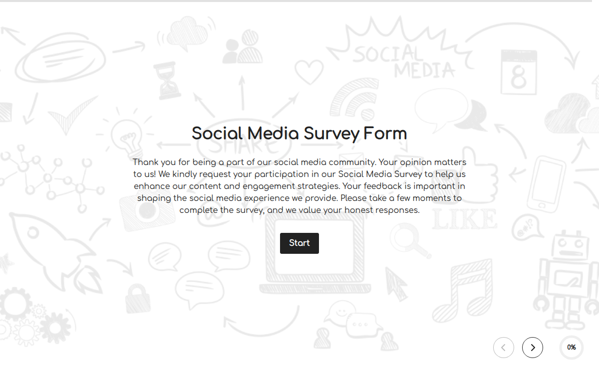 Social Media Survey Form