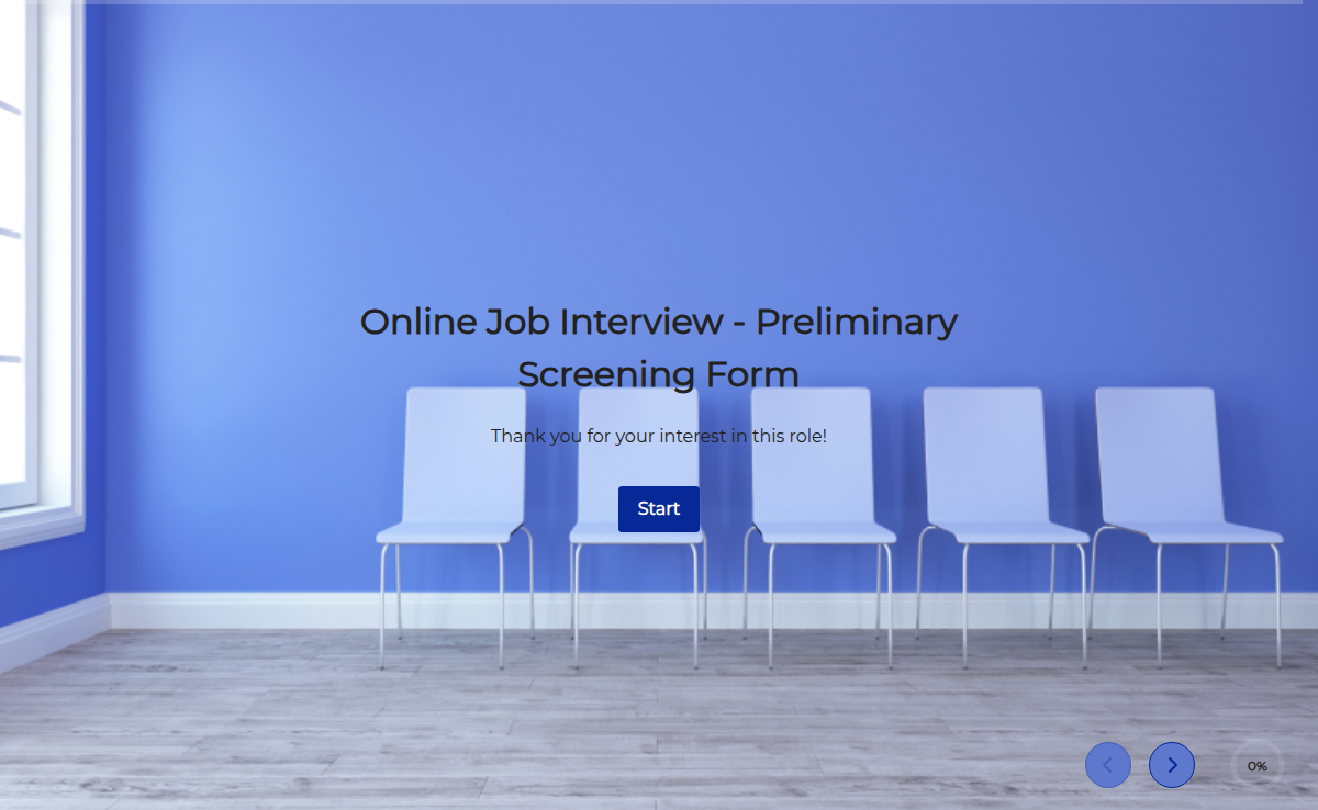 Online Job Interview - Preliminary Screening Form