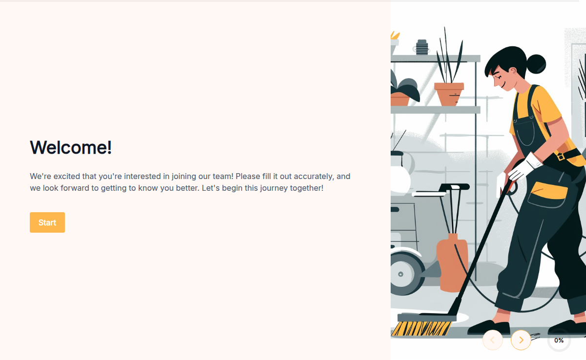 Cleaning Service Job Application Template