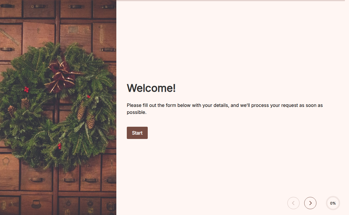 Holiday Application Form