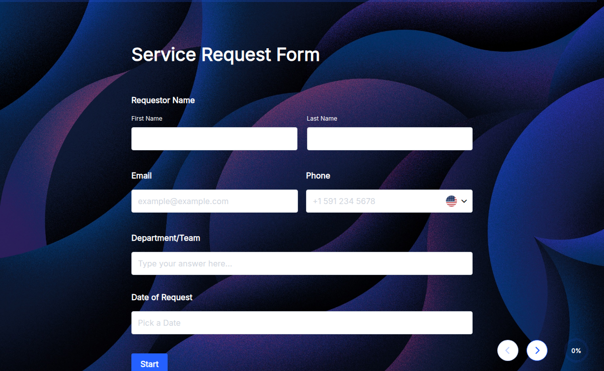 Service Request Form