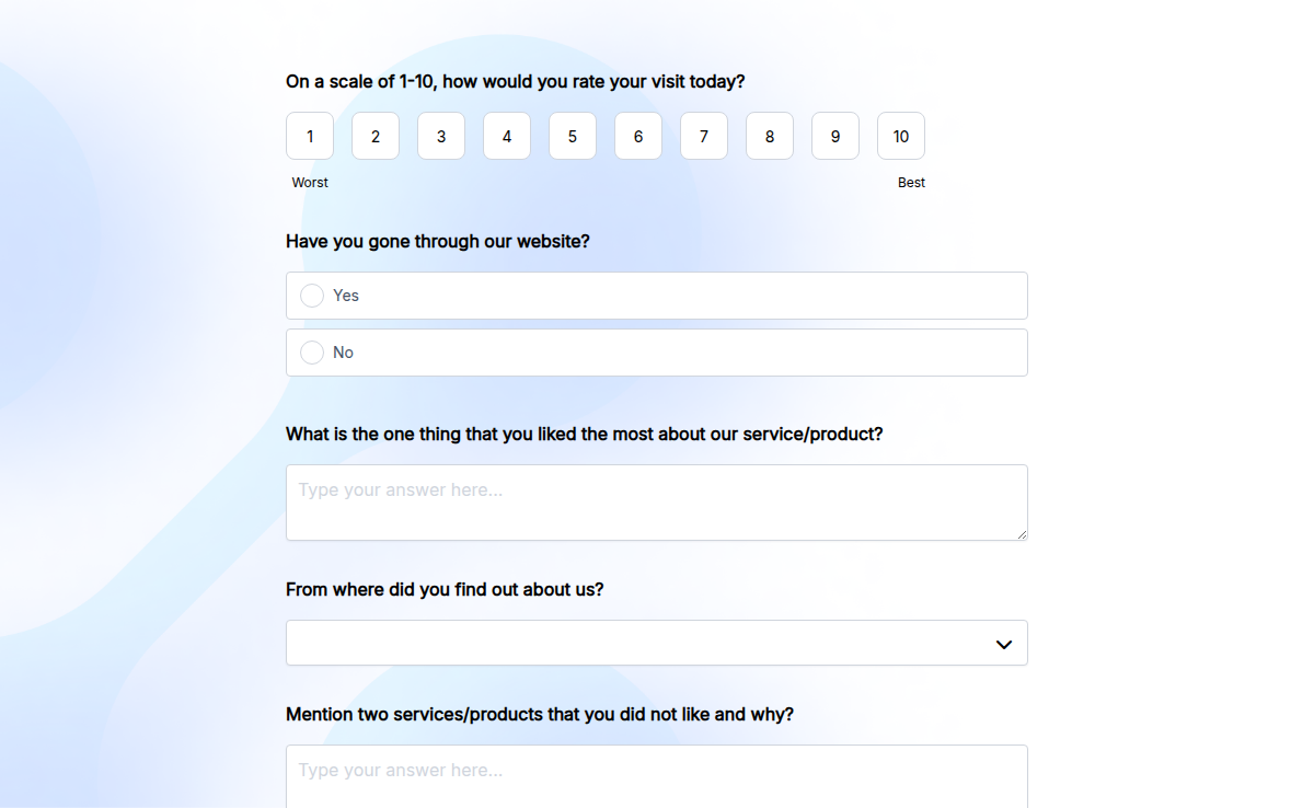 Customer Feedback Survey
