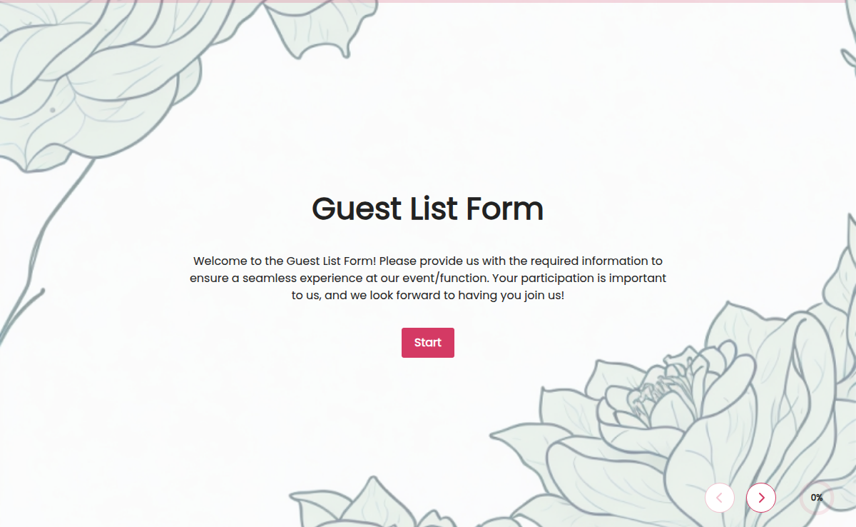 Guest List Form