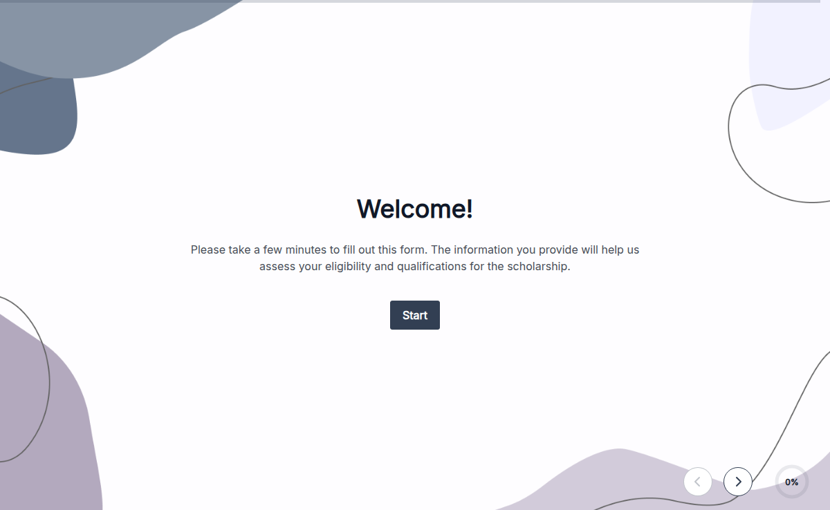 Online Scholarship Application Form