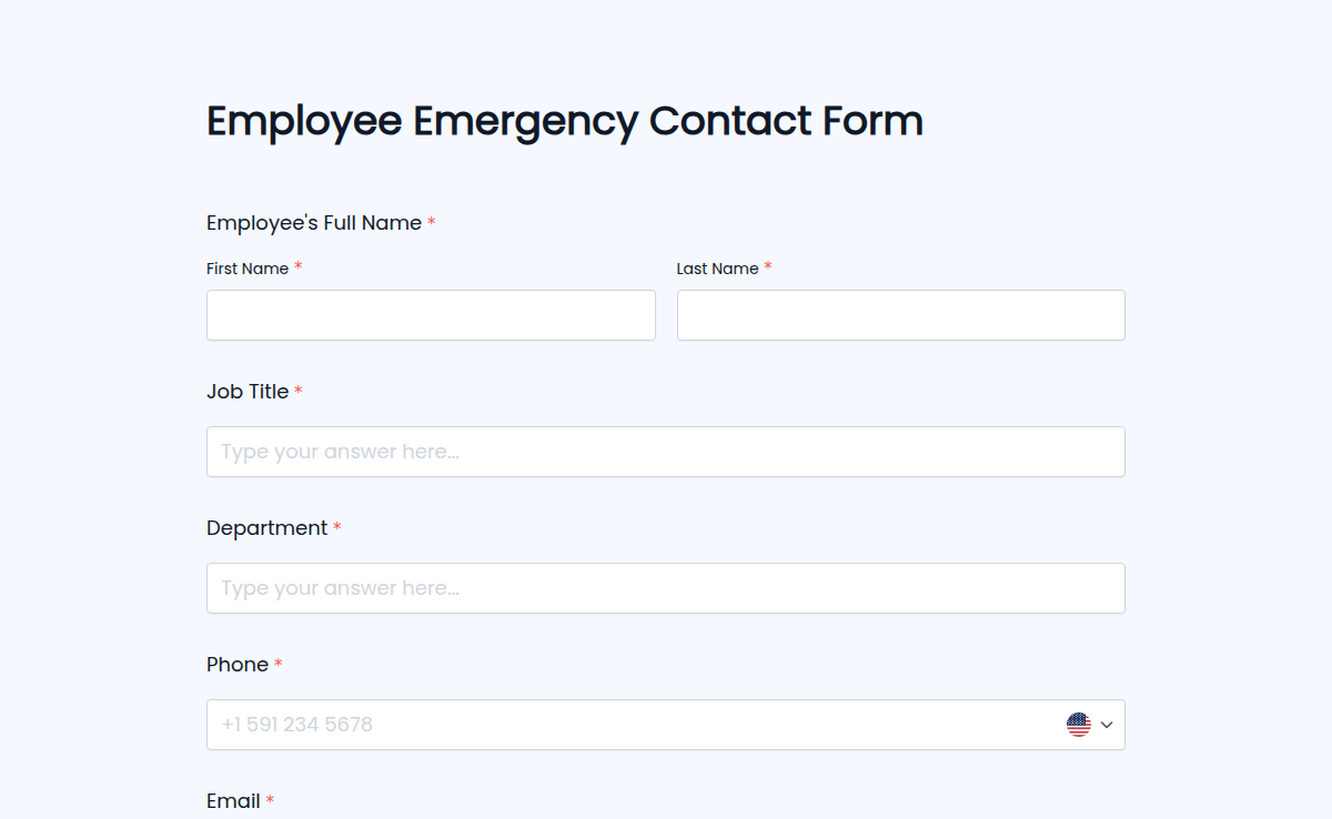 Employee Emergency Contact Form