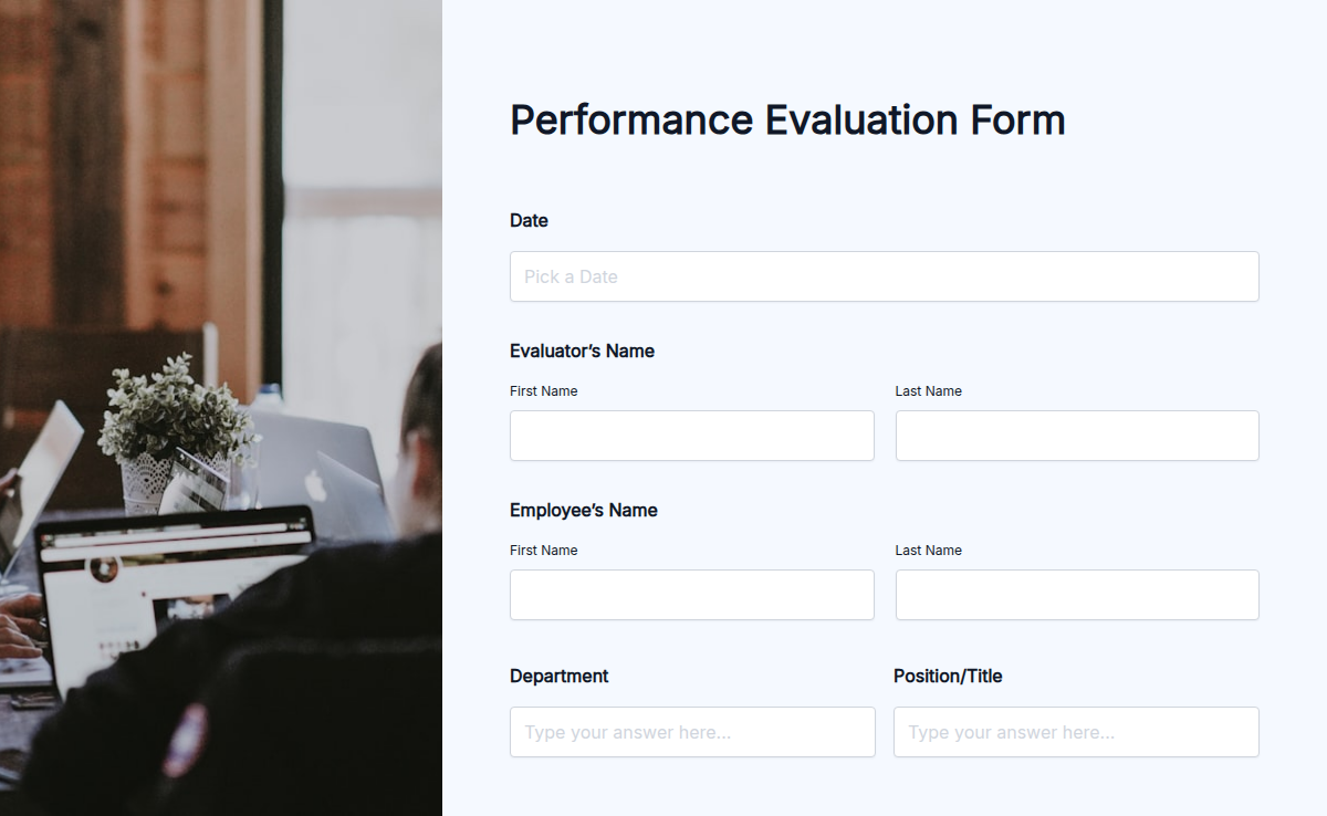 Performance Evaluation Form