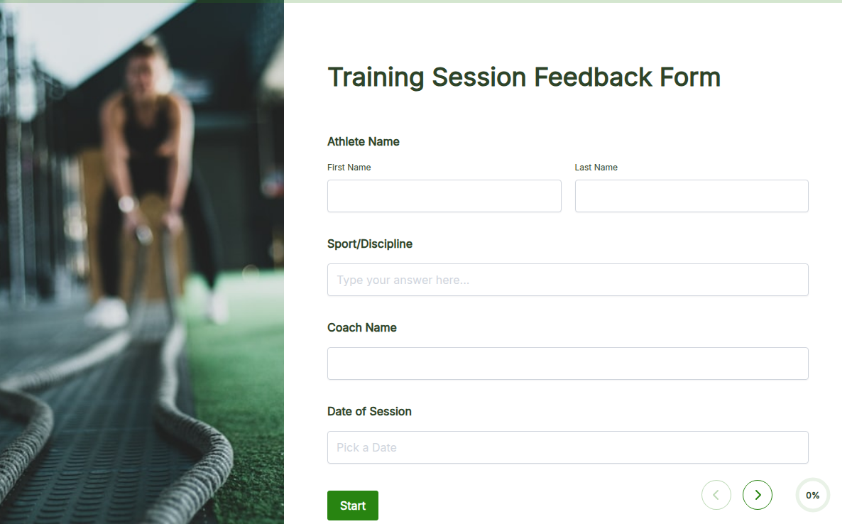 Training Session Feedback Form