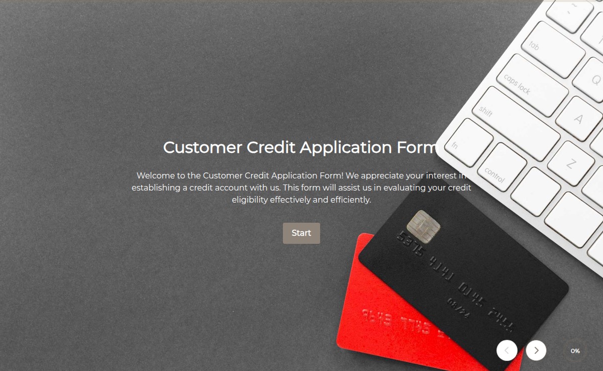 Customer Credit Application Form