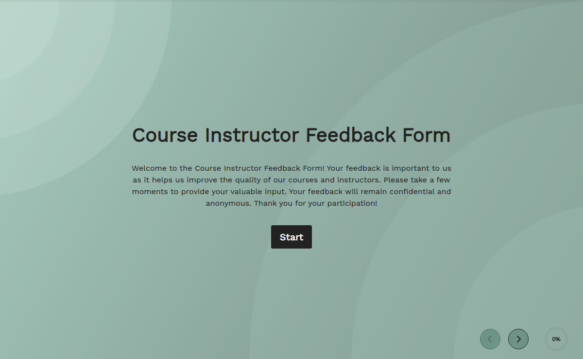 Course Instructor Feedback Form