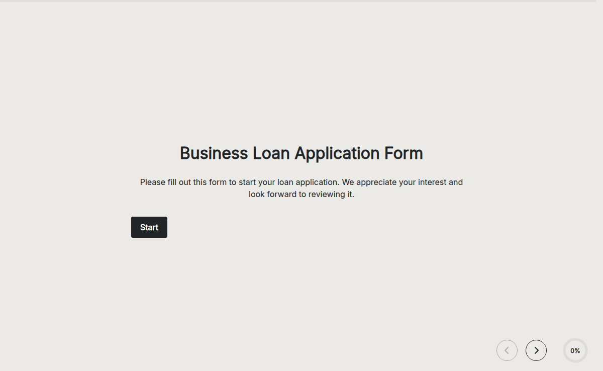 Business Loan Application Form