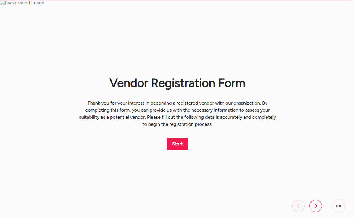 Vendor Registration Form