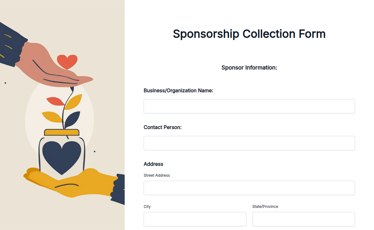 Sponsorship Collection Form