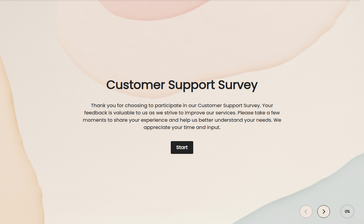 Customer Support Survey Form