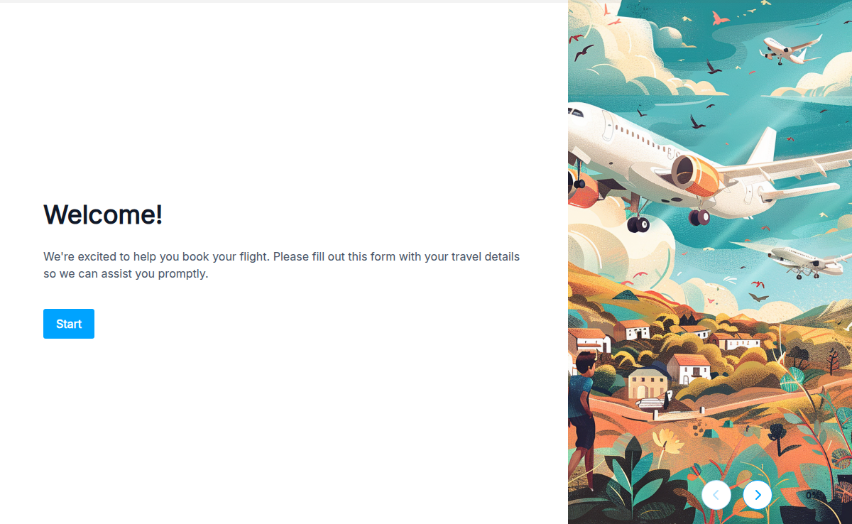 Flight Booking Form Template