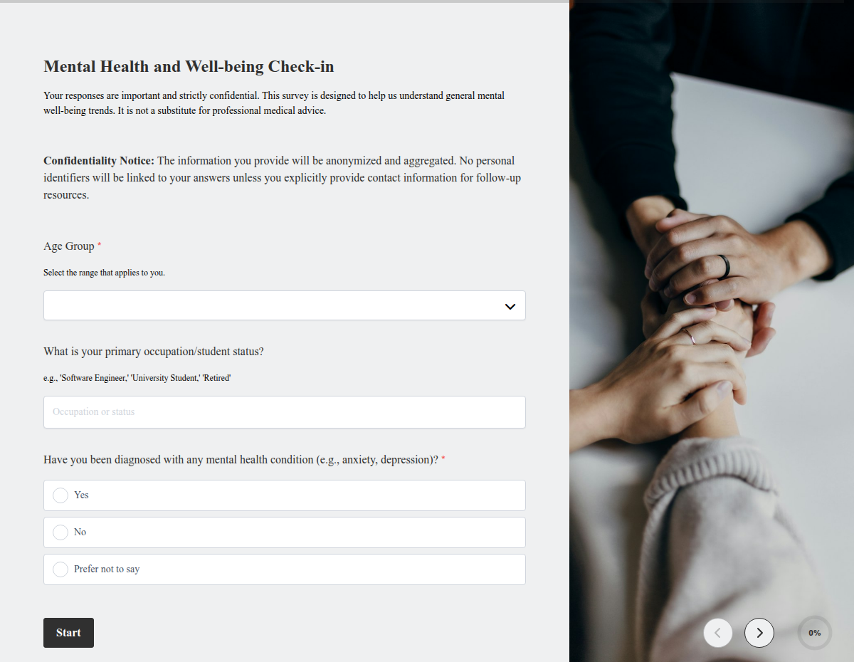 Mental Well-being Assessment Survey