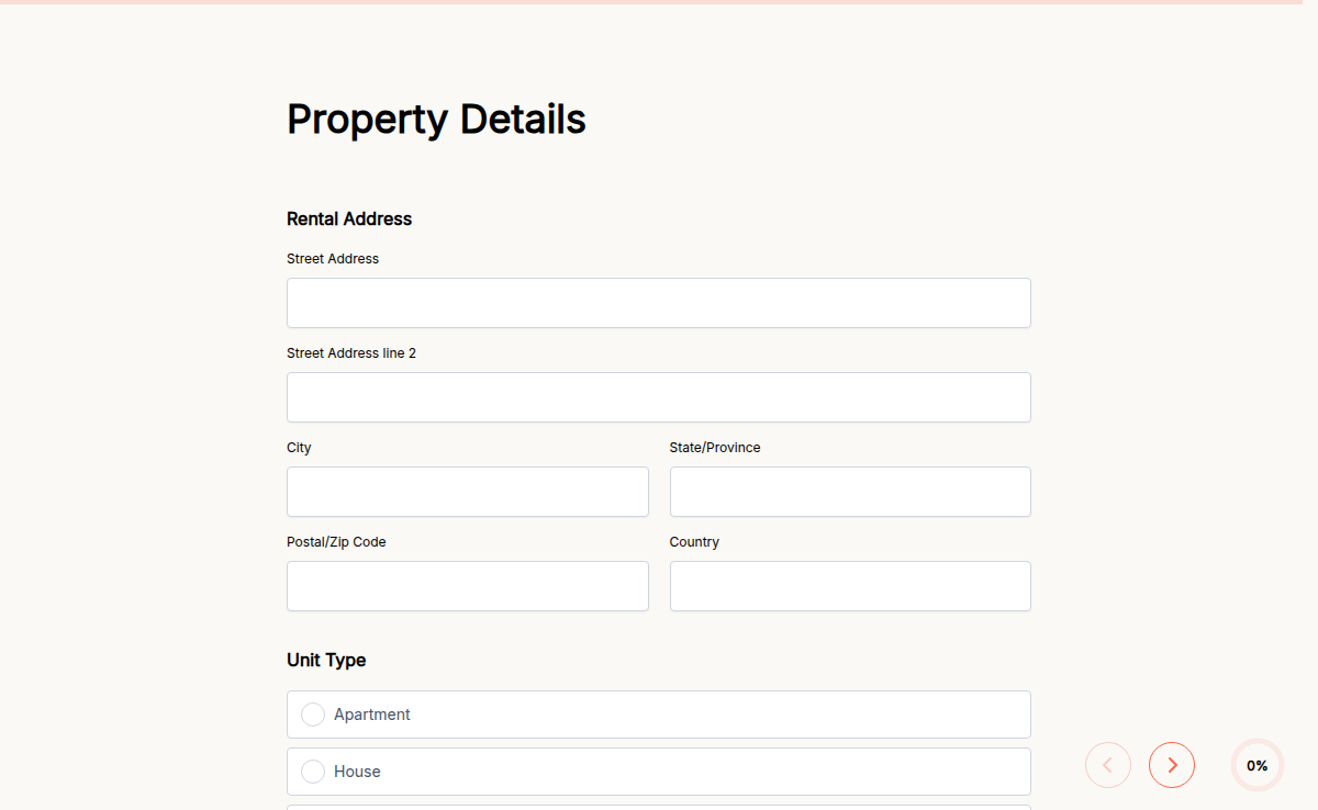 Rental Application Form