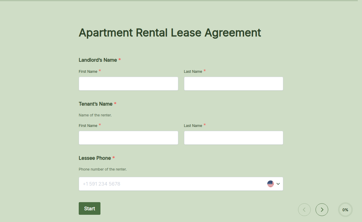 Apartment Rental Lease Agreement