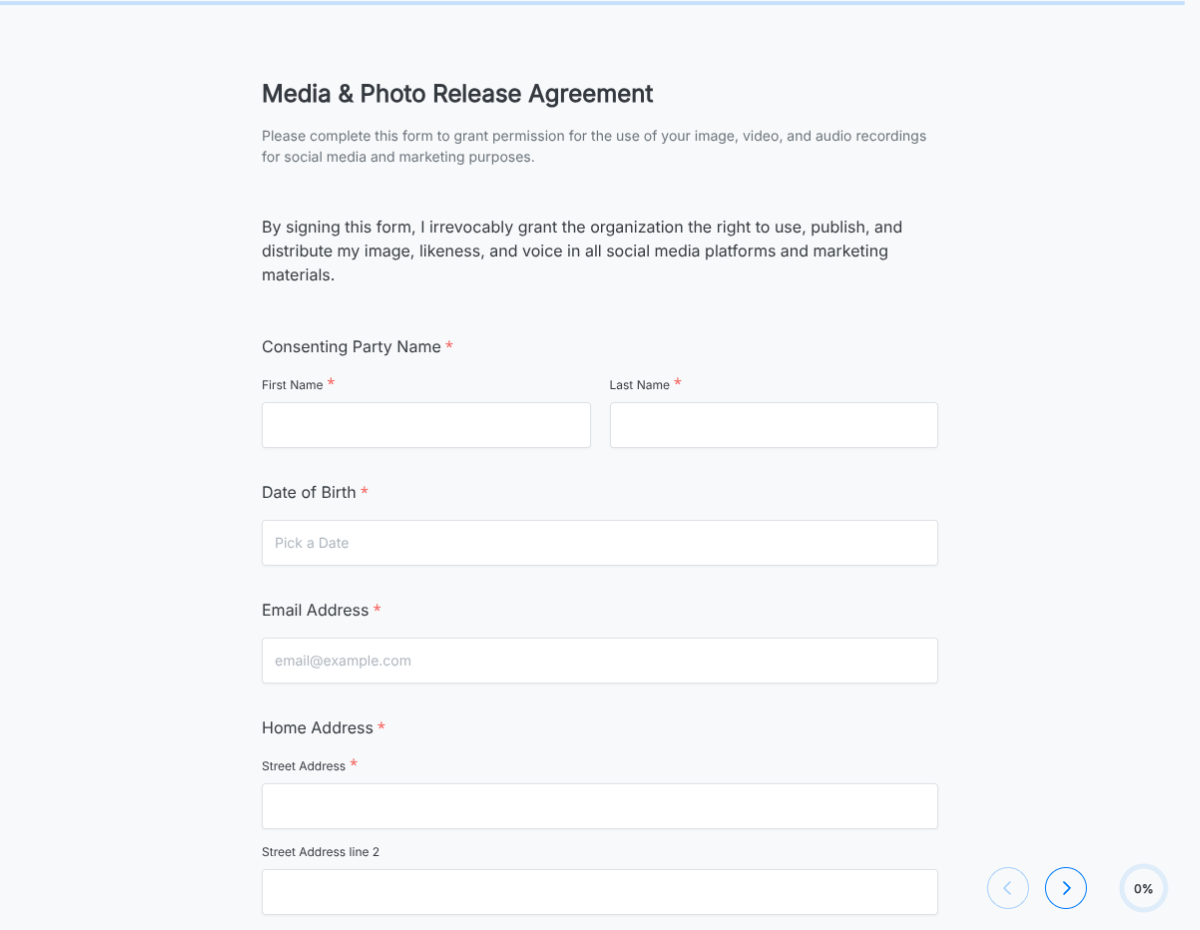 Social Media Release Form