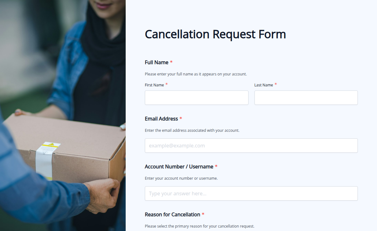 Cancellation Request Form