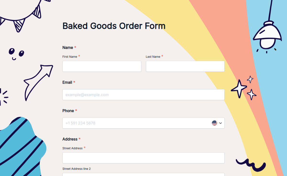 Baked Goods Order Form