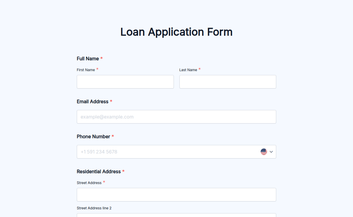 Loan Application Form