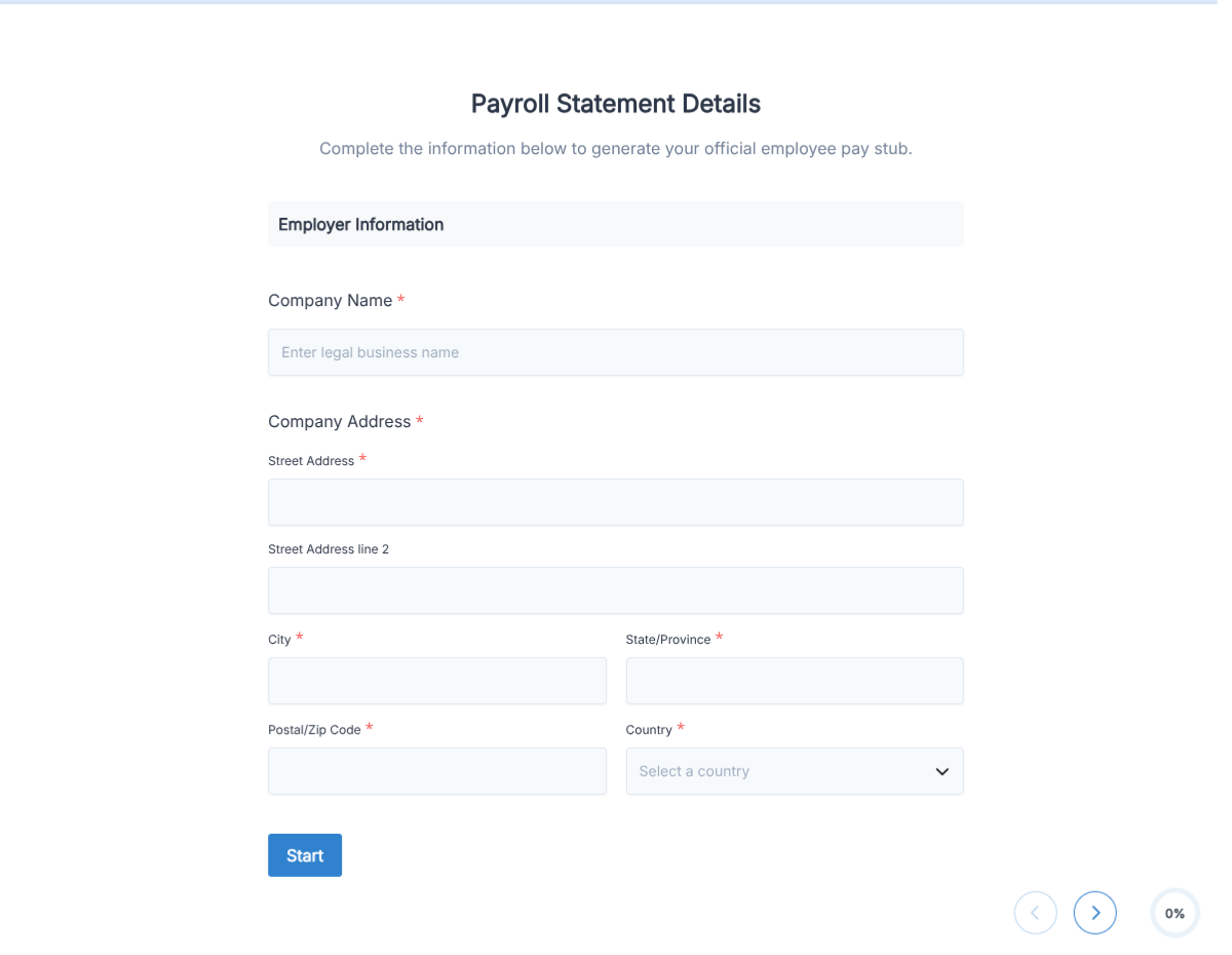Payroll Stub & Salary Statement Template
