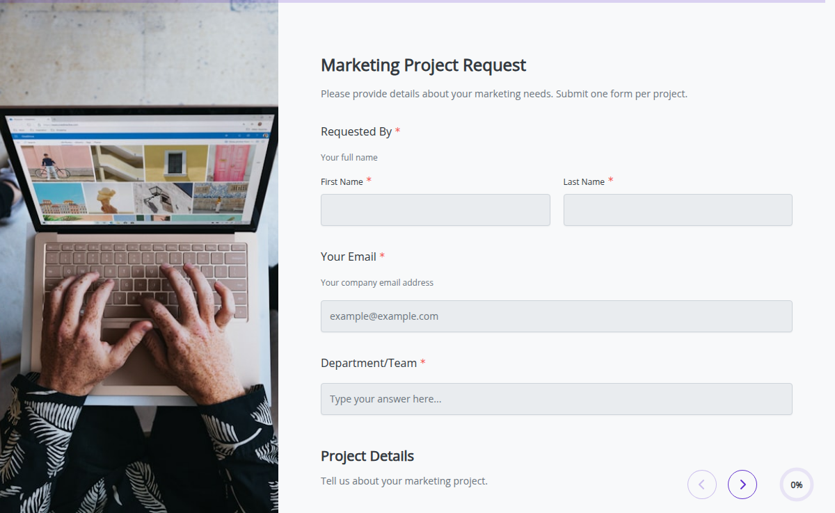 Marketing Request Form