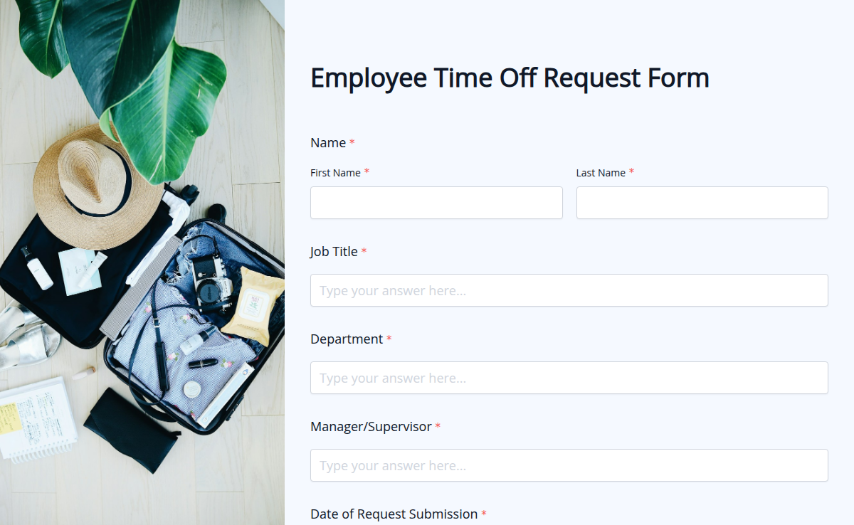 Employee Time Off Request Form